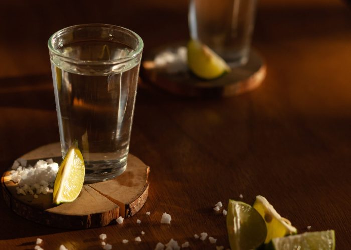 tequila shots with lime